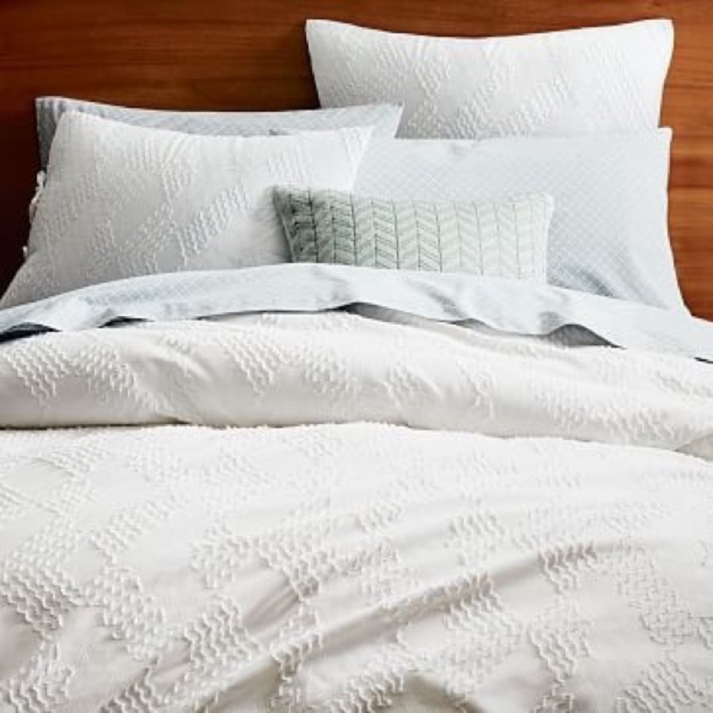 West Elm Wave & Rabbit Queen Duvet